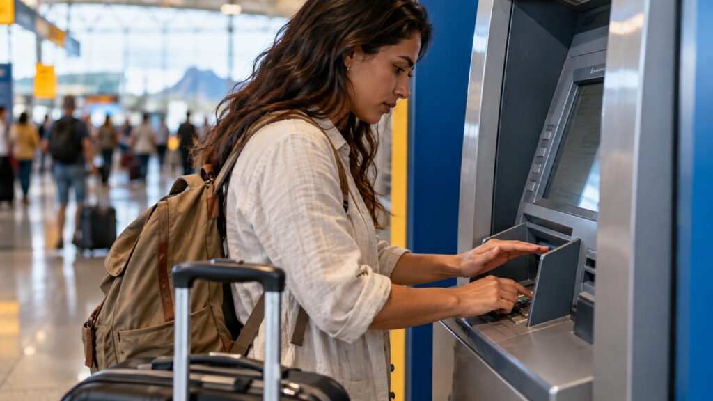 Caixa eletrônico no aeroporto do Rio de Janeiro: onde sacar dinheiro